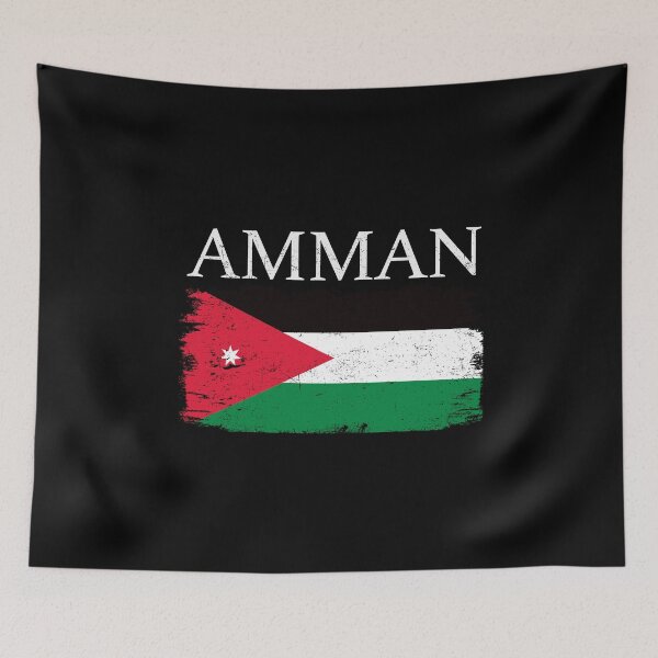 Item preview, Amman Jordan Flag Jordan Tourist Capital Jordan Country designed and sold by farhanhafeez.