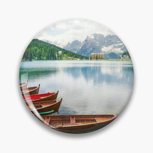 Item preview, Boats on the Lake Misurina and Dolomites mountains. Italy designed and sold by Stefano Orazzini.