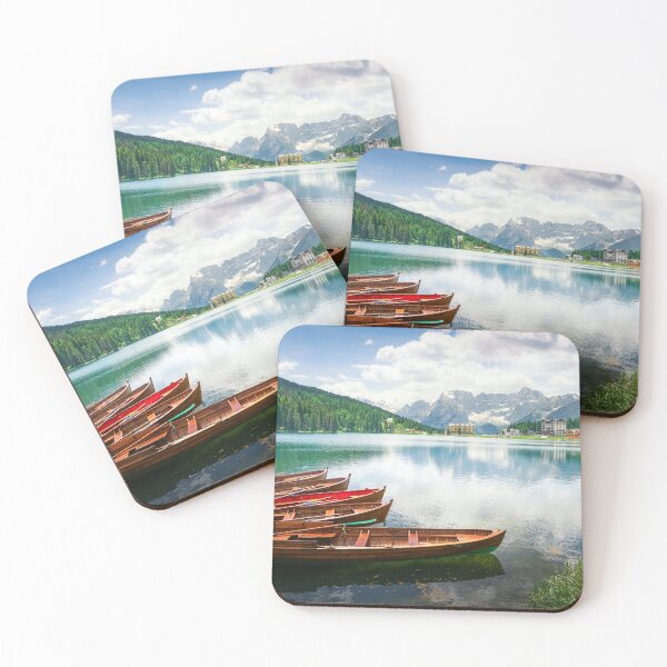 Item preview, Boats on the Lake Misurina and Dolomites mountains. Italy designed and sold by Stefano Orazzini.
