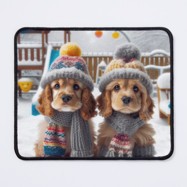 Item preview, Winter Whimsy Cocker Spaniels designed and sold by Wags & Tails.
