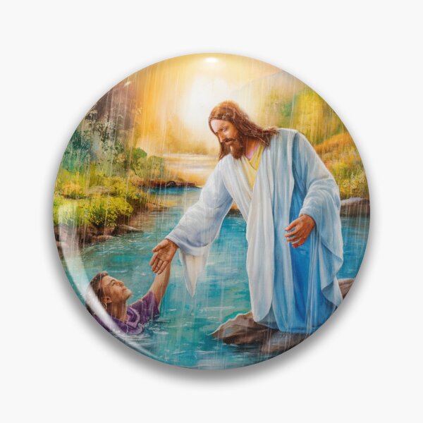 Item preview, Jesus hand. Jesus watercolor painting.jesus in the river  designed and sold by Obinne.
