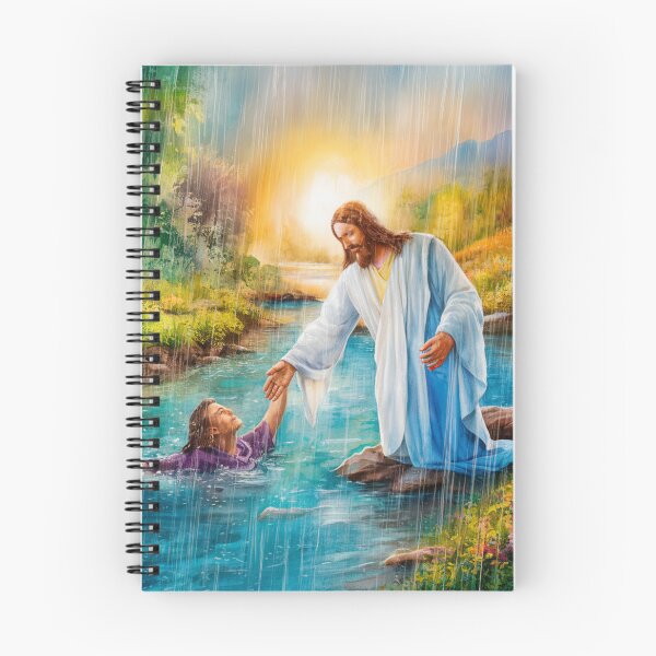 Item preview, Jesus hand. Jesus watercolor painting.jesus in the river  designed and sold by Obinne.
