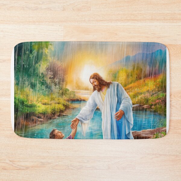 Item preview, Jesus hand. Jesus watercolor painting.jesus in the river  designed and sold by Obinne.