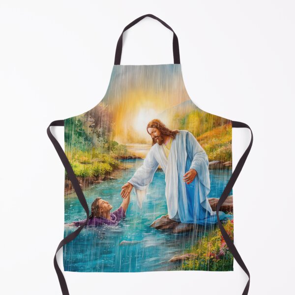 Item preview, Jesus hand. Jesus watercolor painting.jesus in the river designed and sold by Obinne.
