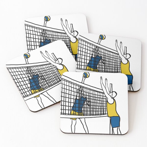 Item preview, Olympics volleyball (yellow-blue) designed and sold by Ally Designs.
