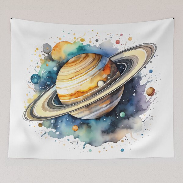 Item preview, Watercolor Saturn  designed and sold by Coffee Lifestyle.