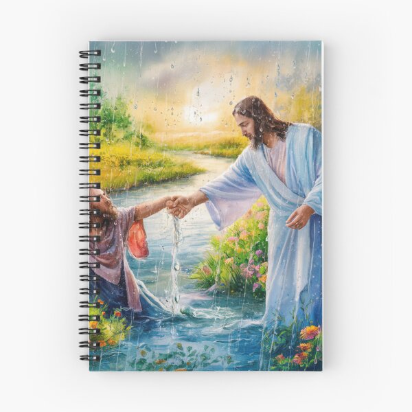 Item preview, Jesus watercolor painting.jesus in the river  designed and sold by Obinne.