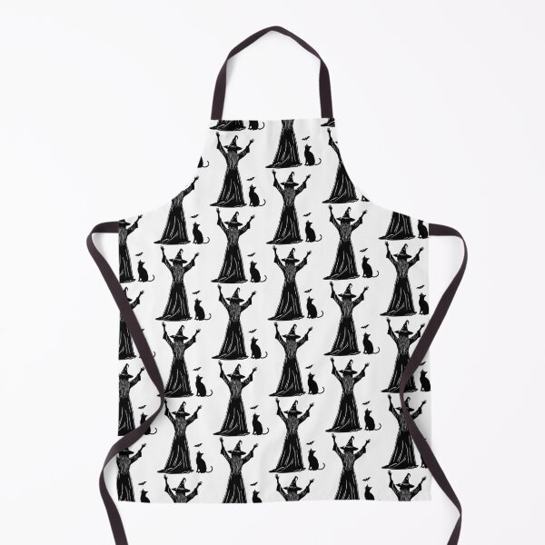 Item preview, Witch, Bat and a Cat Black and White Design designed and sold by VMPrinting.