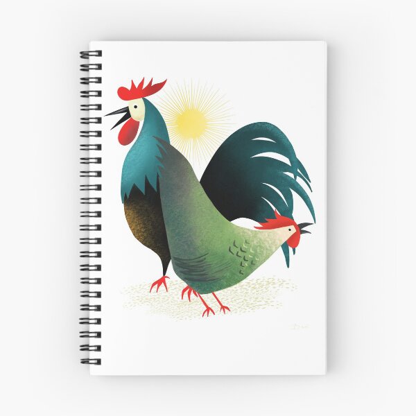 Item preview, Morning Glory Rooster And Hen Wake Up Call designed and sold by BunnyThePainter.