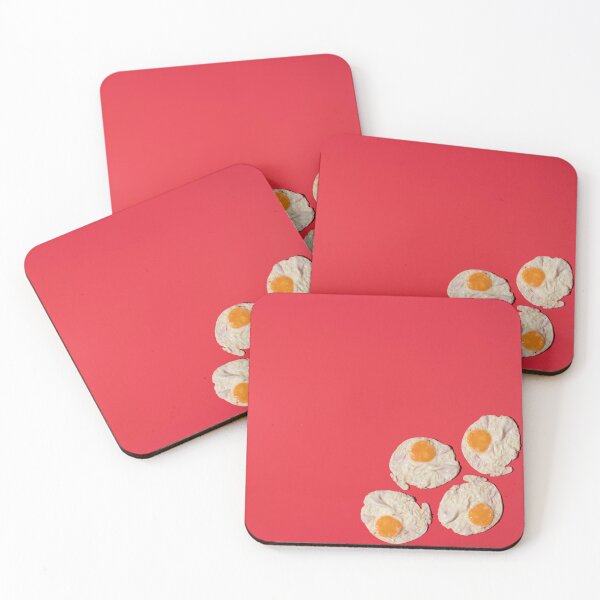 Item preview, Fried Eggs on Red Background designed and sold by pepinodemarst.
