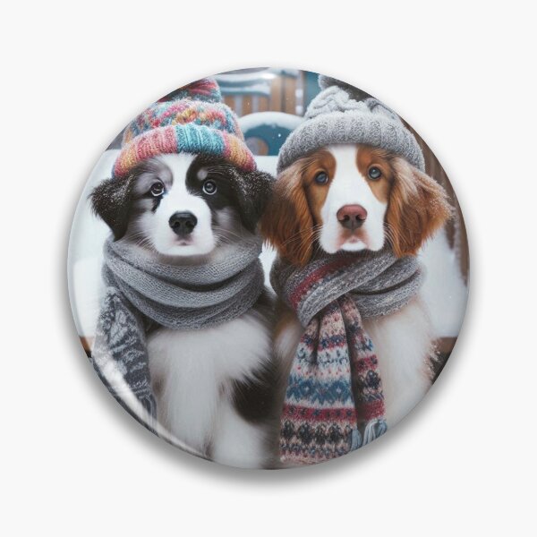Artikelvorschau, Winterliche Border Collies entworfen und verkauft von Wags & Tails.