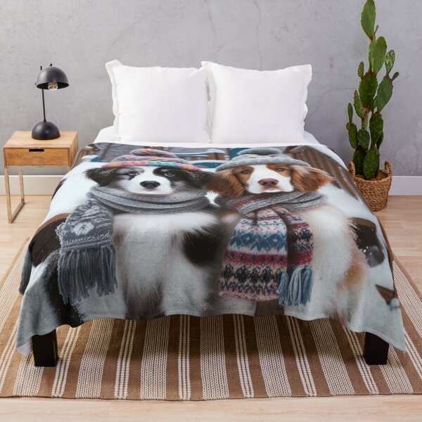 Artikelvorschau, Winterliche Border Collies entworfen und verkauft von Wags & Tails.