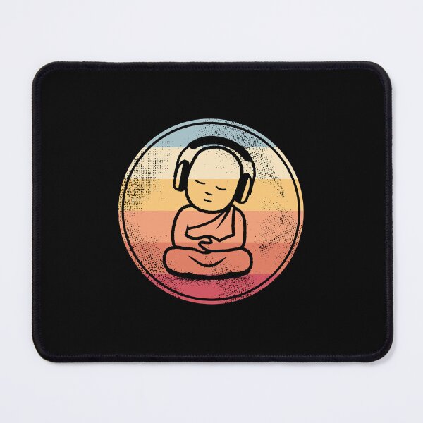 Item preview, Buddha Headphones - Retro Buddhist Monk DJ Music Lover designed and sold by propellerhead.
