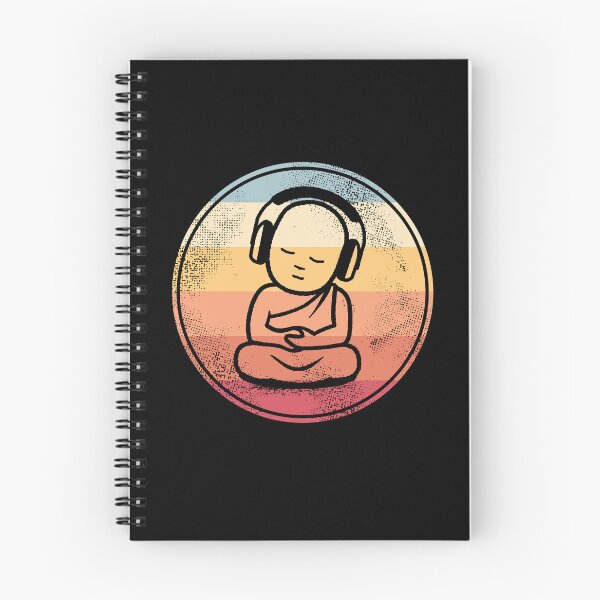 Item preview, Buddha Headphones - Retro Buddhist Monk DJ Music Lover designed and sold by propellerhead.