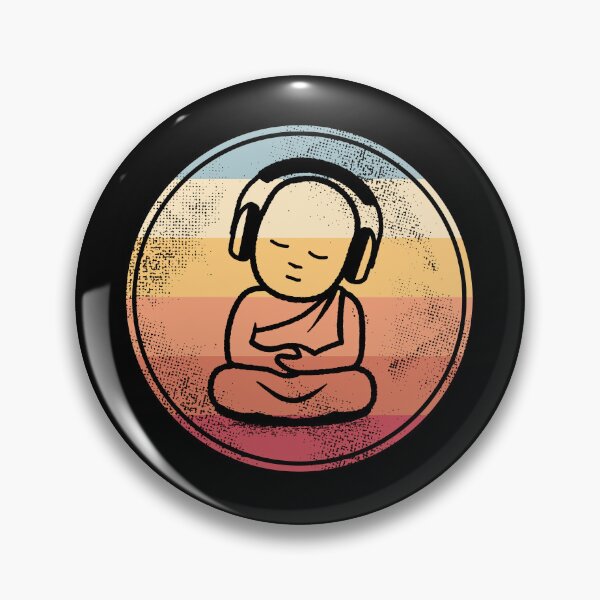 Item preview, Buddha Headphones - Retro Buddhist Monk DJ Music Lover designed and sold by propellerhead.