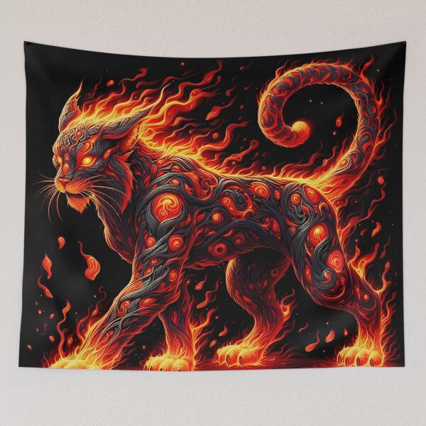 Item preview, Lava Fire Lynx, Ai Generated Art  designed and sold by ACC .