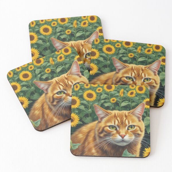 Item preview, Cat in Sunflower field designed and sold by GasconyPassion.