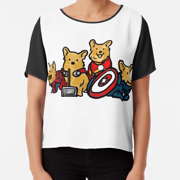 Corgs Assemble Chiffon Top
