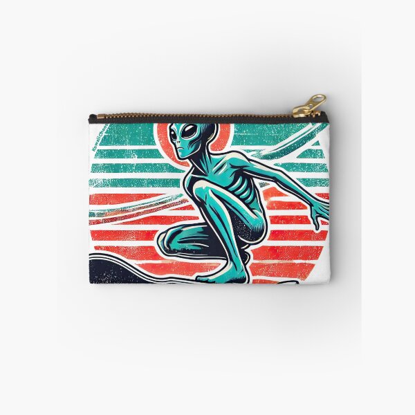 Item preview, Retro Alien Skateboarding Adventure - Vintage Sci-Fi Art designed and sold by KawaiiCherryPie.