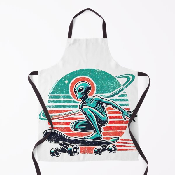 Item preview, Retro Alien Skateboarding Adventure - Vintage Sci-Fi Art designed and sold by KawaiiCherryPie.