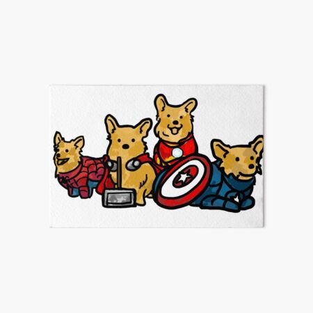 Corgs Assemble Art Board Print