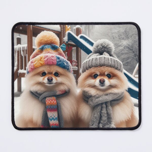 Item preview, Winter Whimsy Pomeranians designed and sold by Wags & Tails.