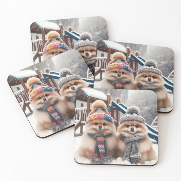 Item preview, Winter Whimsy Pomeranians designed and sold by Wags & Tails.