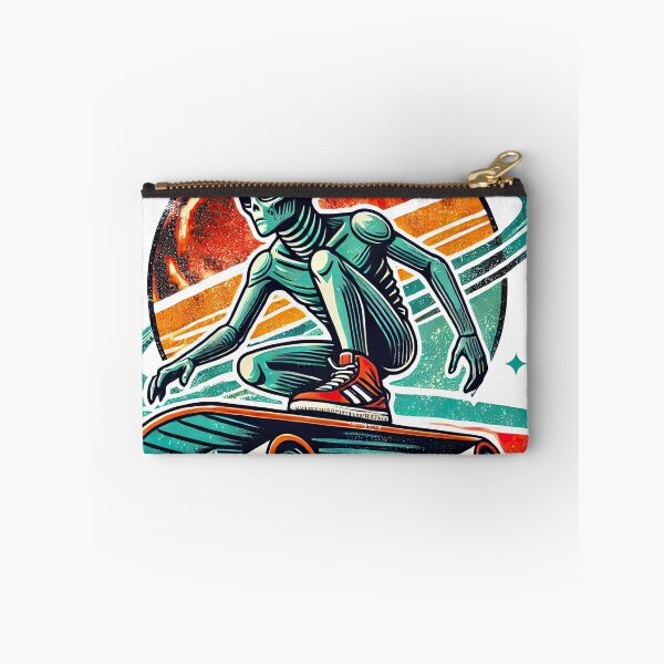 Item preview, Retro Vintage Alien Skateboarding - Nostalgic Sci-Fi Art designed and sold by KawaiiCherryPie.