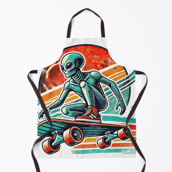 Item preview, Retro Vintage Alien Skateboarding - Nostalgic Sci-Fi Art designed and sold by KawaiiCherryPie.
