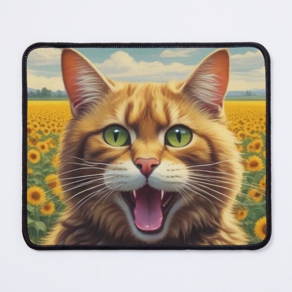Item preview, Cat in Sunflower field designed and sold by GasconyPassion.