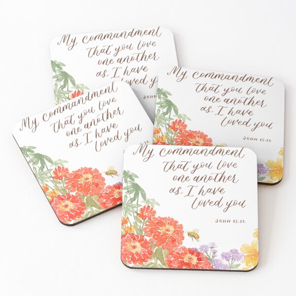 Item preview, Love one another - Summer flowers designed and sold by floweringwords.