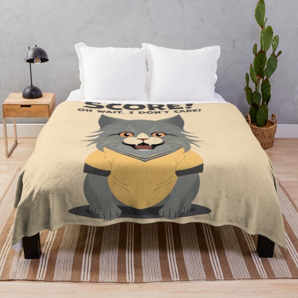Item preview, Cat in Yellow Jersey Don't Care for Sports designed and sold by iamKaye.