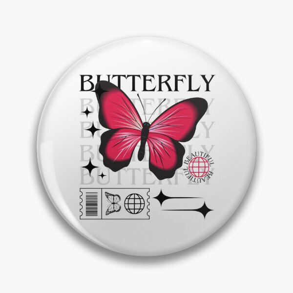 Item preview, Pink Butterfly with Black Fading Text designed and sold by AveryZi.