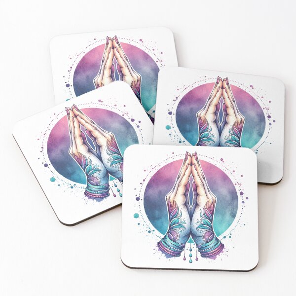 Item preview, Namaste hands in lotus  tattoo designed and sold by Art&Yoga -  MiritLevin.