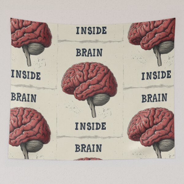 Item preview, Cartoon Style Brain with "Brain Inside" designed and sold by Piotrek0001.