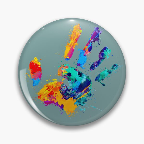 Item preview, Imprint of a paint-smeared palm designed and sold by AnnabellaRh.