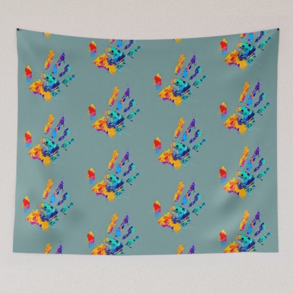 Item preview, Imprint of a paint-smeared palm designed and sold by AnnabellaRh.