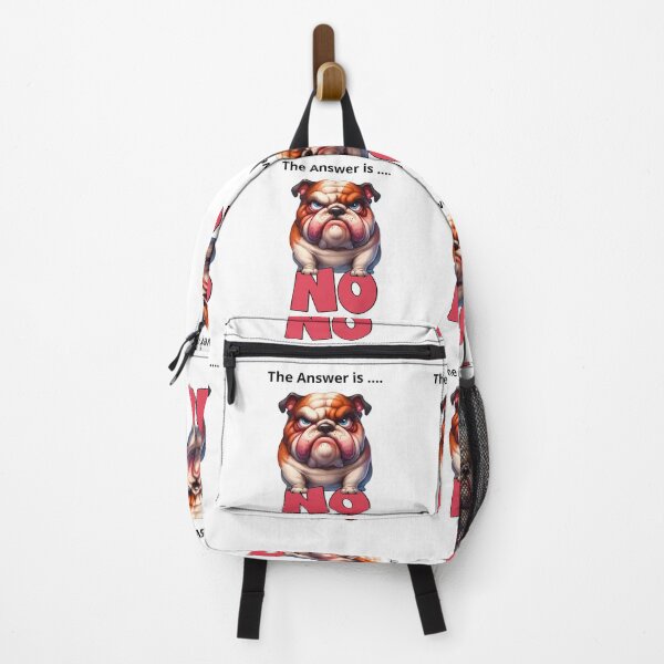 Item preview, Grumpy Bulldog "NO" Funny Quote Design designed and sold by Darkee1006.