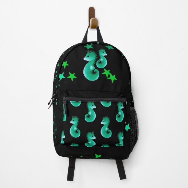 Item preview, green cute seahorse - dark designed and sold by doveydotdraws.