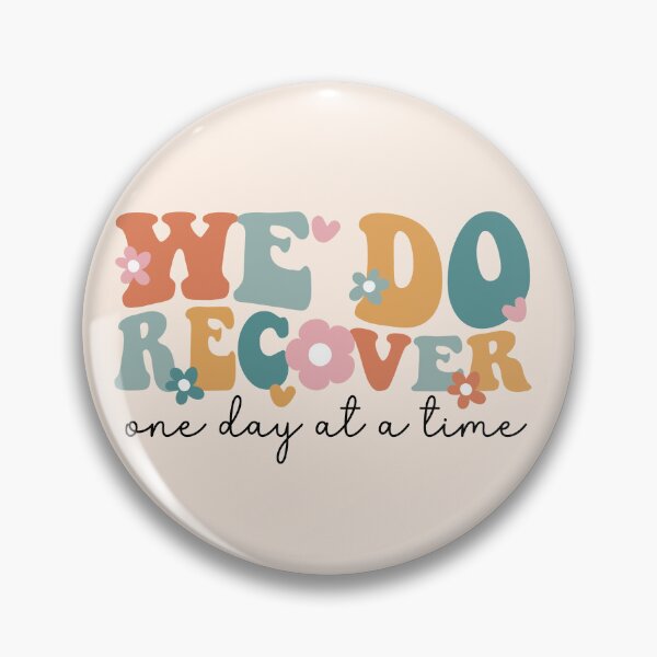 Item preview, We do recover one day at a time groovy typography designed and sold by DropsOfDopamine.