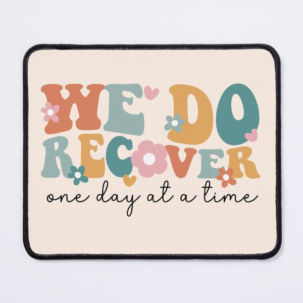 Item preview, We do recover one day at a time groovy typography designed and sold by DropsOfDopamine.