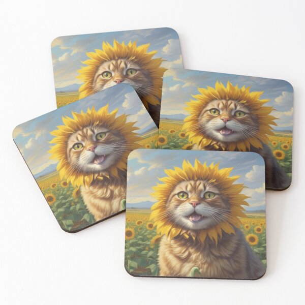Item preview,  Cat lion in sunflower field designed and sold by GasconyPassion.