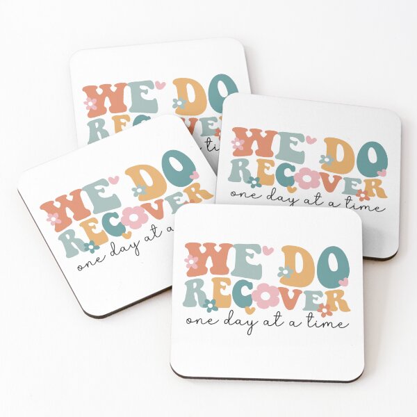 Item preview, We do recover one day at a time groovy typography designed and sold by DropsOfDopamine.