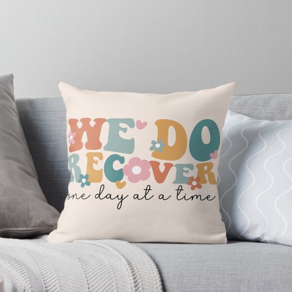 Item preview, We do recover one day at a time groovy typography designed and sold by DropsOfDopamine.