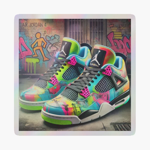 AIR JORDAN4 アート　点描画　banana Yamamoto AIR JORDAN4 アート 点描画 banana Yamamoto AIR JORDAN4 アート