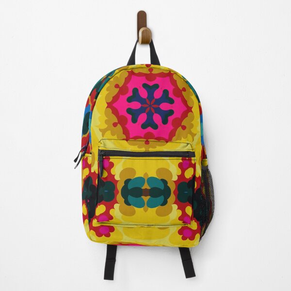 Item preview, Retro Mandala Yellow Blue and Pink designed and sold by WormholeOrbital.