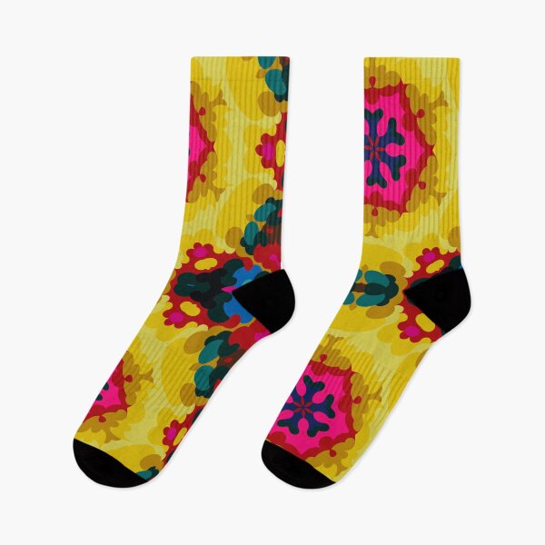 Item preview, Retro Mandala Yellow Blue and Pink designed and sold by WormholeOrbital.