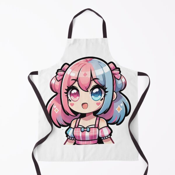Item preview, Pink and Blue Kawaii Girl, Anime Girl designed and sold by Blink Art Studio.