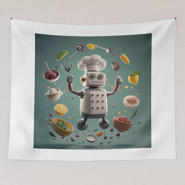 Item preview, Futuristic Culinary Robot Chef: Tech Innovation designed and sold by Luxuriously.
