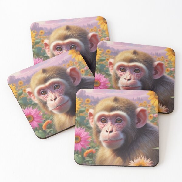 Item preview, Monkey in flowers designed and sold by GasconyPassion.